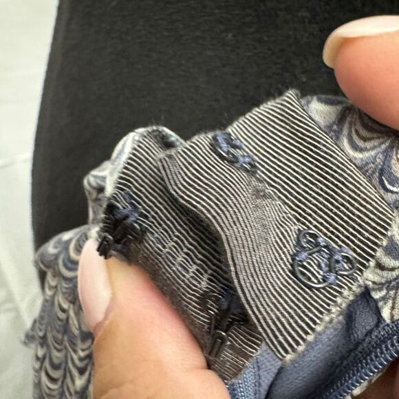 Tory Burch Long Sleeve Marbled Silk Dress - Picture 8 of 10